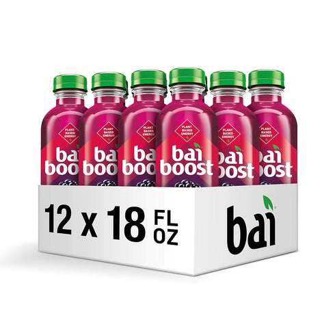 18 oz (Pack 12) Bai Boost Buka Black Raspberry, Antioxidant Infused Beverage, fl bottle