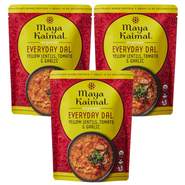 Maya Kaimal Foods Organic Indian Everyday Dal (Pack of 3) Fully Cooked