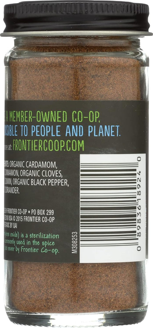 2 Frontier Co-op Organic Garam Masala, Ounce Bottle, Northern Indian Spice Blend, Richly Spicy But Not Hot, Kosher, Non