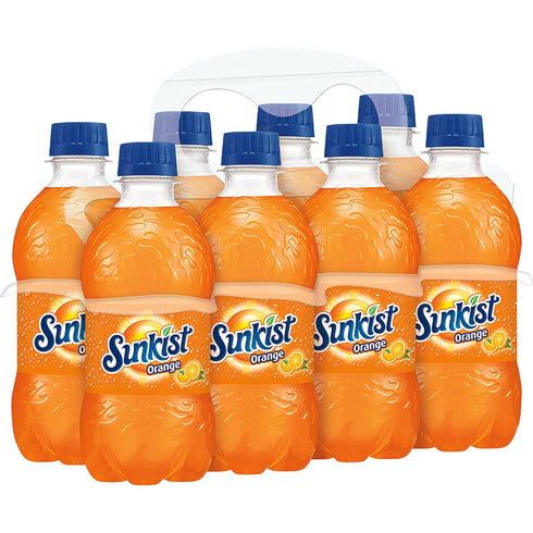 Sunkist 12 oz 8 pack Orange Soda, fl bottles