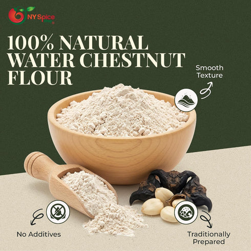 3 NY Spice Shop Water Chestnut Flour - Pound Traditional Fasting Singoda Flour for Navratri Food - Singhara Atta - All