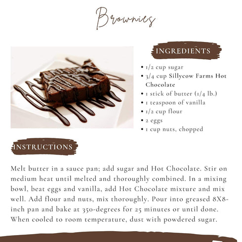 Packaging 16.9 oz Pack 6 Sillycow Farms Hot Cocoa Pumpkin Spice Mix Rich Chocolate Delight Gluten Free Non GMO Dairy