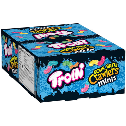 Gummy 2 (Pack 18) Trolli Sour Brite Crawlers Minis Candy, Sour Worms, Ounce Treat-Size Pouches