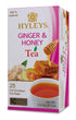Hyleys Wellness Ginger & Honey Black Tea - Natural Digestive Support with 25 Pure Ceylon Tea Bags
