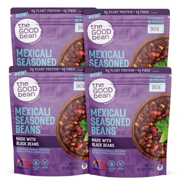 The Good Bean Heat and Eat Microwaveable Pouch - Mexicali Seasoned Beans