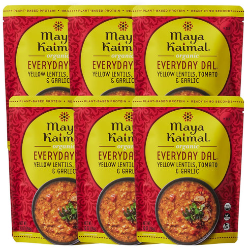 Maya Kaimal Foods Organic Indian Everyday Dal (Pack of 6) Fully Cooked