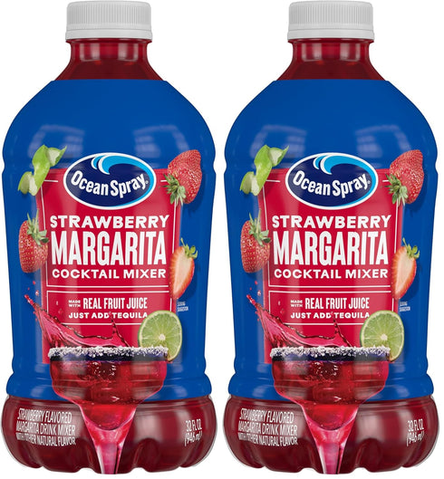 Ocean Spray Strawberry Margarita Cocktail Mixer, Drink Mixer Made with Real Fruit