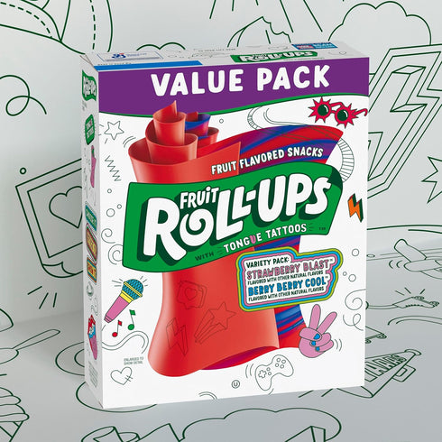 Fruit Roll-Ups Pack, 20 10 oz Fruit Flavored Snacks, Variety Value Ct