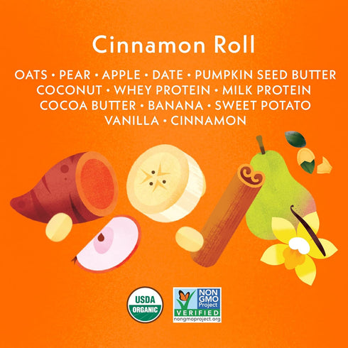 1.6 OZ ONCE UPON A FARM Organic Cinnamon Roll Oat Bar Sgl