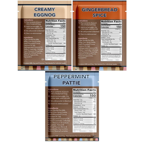 Packets Pack, 32 Count Packets Double Donut Coffee Holiday Hot Chocolate Variety Seasonal Flavored Hot Cocoa Includes