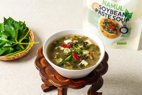 5 Korean Food Instant Miso Soup with Vegetables Individual Servings Korean Soybean Paste Soup (Doenjang) Quick & Easy