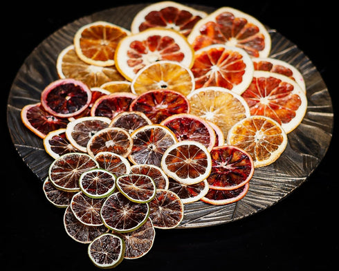(9.5oz) Garnishes & Dreams Citric Mix Dehydrated Lime, Grapefruit, Blood Orange & Orange Slices for Cocktails, Mixology