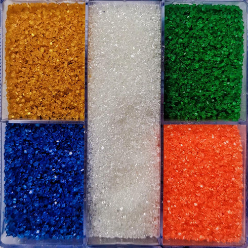 HeDeon&Rles White Gold Blue Green Orange Sanding Sugar Crystals Sparkling Sugar Crystals for Baking Icing Cookie