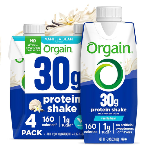 4pk, 11 ORGAIN Vanilla Bean Protein Shake FZ