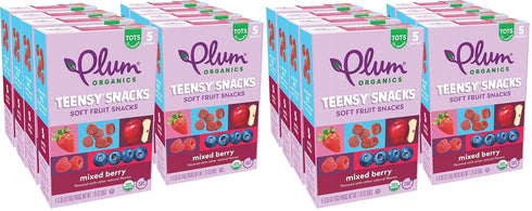 Plum Organics Teensy Snacks Soft Fruit - Mixed Berry - - Organic
