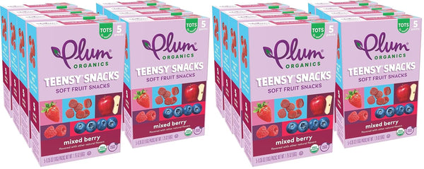 Plum Organics Teensy Snacks Soft Fruit - Mixed Berry - - Organic