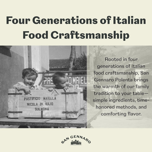 18 Pack 12 Traditional Italian Polenta Tube by San Gennaro | Gluten Free Cornmeal | Made from Yellow Corn Non-GMO