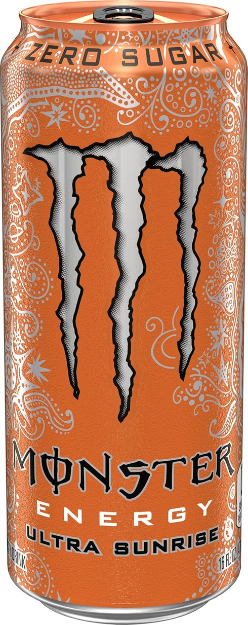 16 Oz Pack 15 Monster Energy Ultra Sunrise, Sugar Free Energy Drink, Fl |