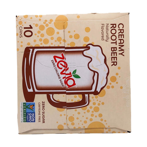 10pk, 12 Zevia Creamy Root Beer FZ