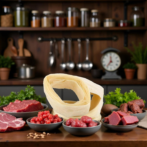 YuanHolumid Frozen Brown Edible Drying Sausage Casing for Flavorous Homemade Sausages Ham Sausage Casing Tube