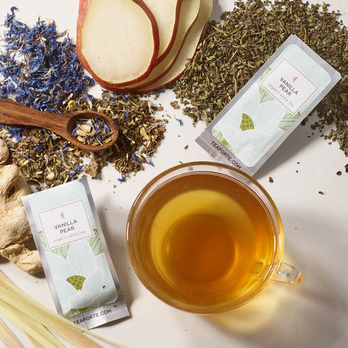 15 Tea Forte Single Steeps Loose Leaf Tea Sampler, Assorted Variety Tea Box, Single Serve Pouches, Lotus Tea