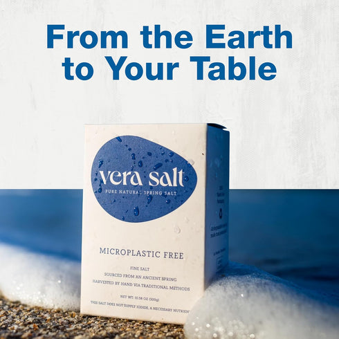 300g Pack Packaging Vera Salt Fine Spring Salt HandHarvested White Crystals from Spain Fine Texture with Natural
