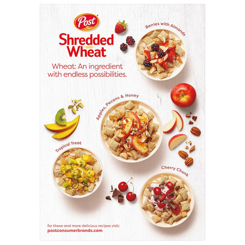 Post 16.4 (Pack 6) Original Shredded Wheat, Whole Grain, Non-GMO, Heart Healthy Breakfast Cereal, Ounce Box