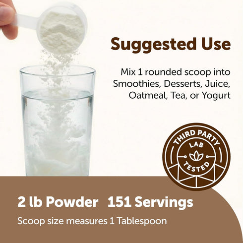 2 Lb Micro Ingredients Organic Coconut Milk Powder, | Plant-Based Creamer for Coffee, Tea & Smoothies | Rich & Creamy