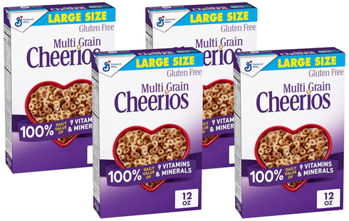 Cheerios Multi Grain Cheerios Heart Healthy Cereal, Large Size Cereal Box, 12