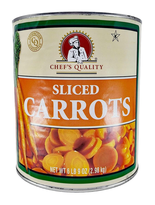 Chef's Quality Sliced Carrots 6lb 9oz 2.98kg Kosher