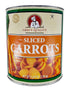 Chef's Quality Sliced Carrots 6lb 9oz 2.98kg Kosher