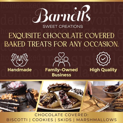 5 Barnetts Mothers Day Chocolate Biscotti Gift Basket, Gourmet Cookie Baskets Prime Food Gift Delivery for Women