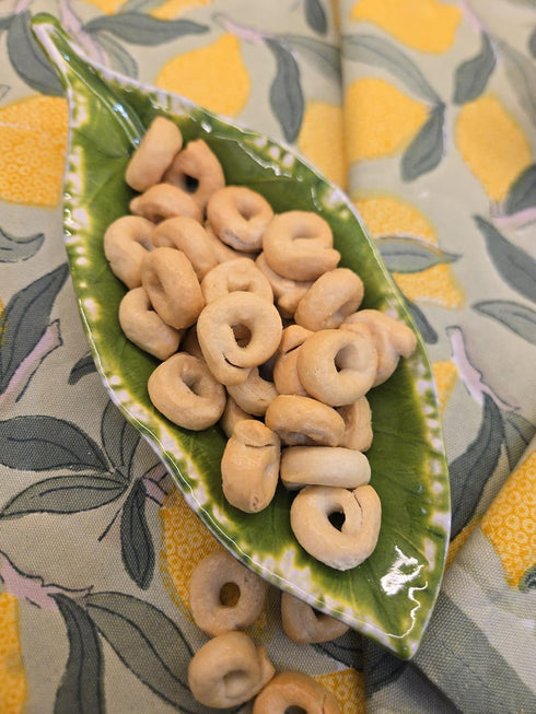 Tarallini Italian Snack Crackers - Family-Size Freshness-Saving Bucket - All Natural, Oven Baked Crunchy Crackers made
