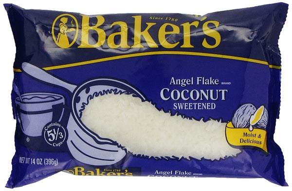 Baker's Bakers Sweetened Angel Flake Coconut (14 oz Bags, Pack of 10)