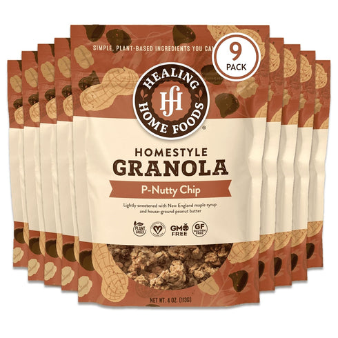 Healing Home Foods P-Nutty Chip, Gluten Free Granola Mix with Peanut Butter & Chocolate Chips