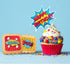 24 Pack Superhero Cookies | Bulk Party Favors Birthday Party | Individually Wrapped | Pow Boom Bang Wow Treats Snacks