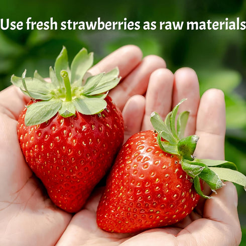 GXXDMZAQ 7.05oz Premium Freeze Dried Strawberry Slices in Resealable Jar | | No Sugar Added, Non-GMO, Vegan Snacks |