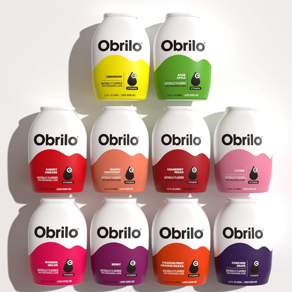 Obrilo Water Enhancer Liquid Flavoring Drops - ZERO Sugar/Calorie, Dye Free, Naturally