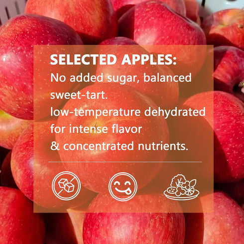 TONGLIDA 80g, Apple Slices, Dried Apples, Resealable Bag-Natural, Farm Fresh, No Added Sugar, Nutritious Low-Calorie