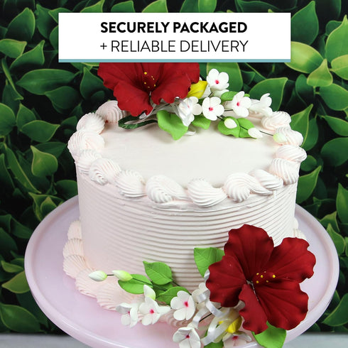 1 Count Global Sugar Art Hibiscus Sugar Cake Flowers Spray Cake Topper Red Hawaiian Cake Flower, by Chef Alan Tetreault