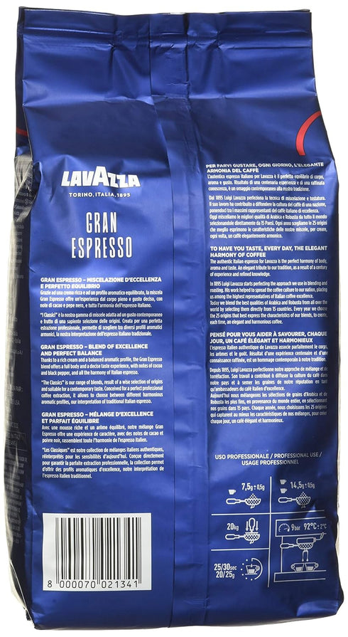 2.2-lbs (Pack 2) Lavazza medium roast Grand Espresso Whole Bean Coffee