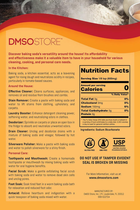 15 lbs DMSOSTORE Baking Soda Multi-Purpose Cleaning Powder, Odor Neutralizer, Deodorizing & Household Use Fine Powder