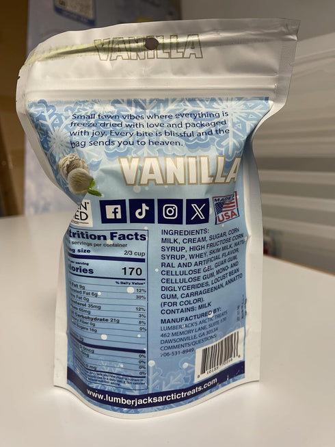 Lumberjack's Arctic Treats Vanilla Ice Cream Scoops