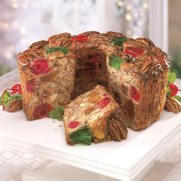 The Swiss Colony Christmas Fruitcake Traditional Holiday Dessert with Whole Candied Fruit