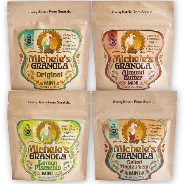 Michele's Granola Minis, Variety Snack Pack, Handmade, Whole Grain, Vegan, Gluten-Free &