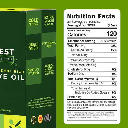 770 Immunity 16.9 oz Polyphenol Rich Olive Oil Extra Virgin by Zest Delites, Up To mg/kg High Polyphenol Olive Oil