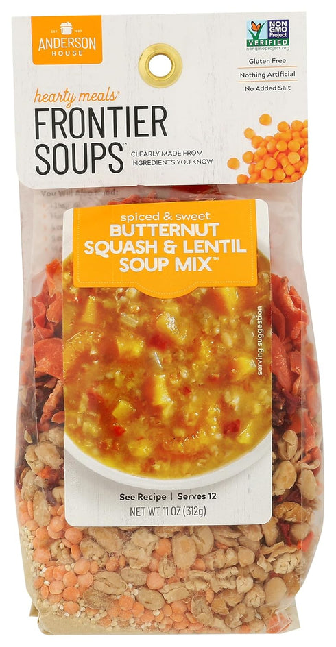 Frontier Soups Hearty Meals spiced & sweet Butternut Squash & Lentil, 11