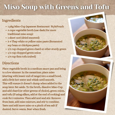 Packets, Packets 2.9 (Pack 6) Edward & Sons Japanese Restaurant Style Miso-Cup - Instant Miso Soup Golden Vegetable