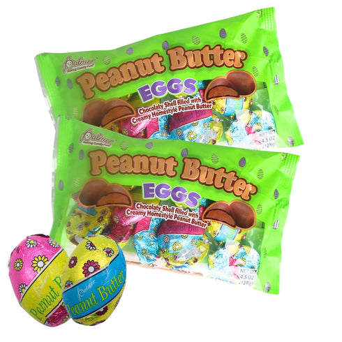 Candy Creations On Cloud 9 Peanut Butter Chocolate Eggs Easter Candy, Shareable Bags, Pack of 2, 4.5