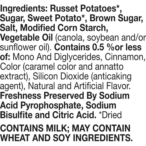 4.5 oz (Pack 8) Betty Crocker Sweet Potato Mashed Potatoes, Made with Real Potatoes